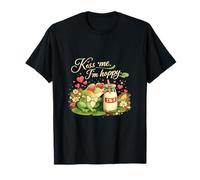 Kiss Me I'm Hoppy Cottagecore, diseño de Rana Kawaii Camiseta