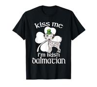 Kiss Me I'm Irish Dalmatian Dog Leprechaun St Patrick's Day Camiseta