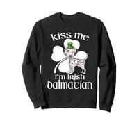 Kiss Me I'm Irish Dalmatian Dog Leprechaun St Patrick's Day Sudadera
