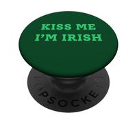 Kiss Me I'm Irish Día de San Patricio PopSockets PopGrip Adhesivo