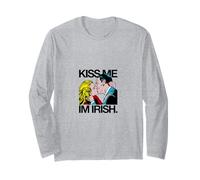 Kiss Me I'm Irish Funny Pop Art Día de San Patricio PAPL2128 Manga Larga