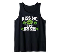 Kiss Me I'm Irish St Patrick's Day Shamrock Lucky Girls Irish Camiseta sin Mangas