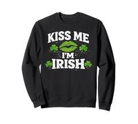 Kiss Me I'm Irish St Patrick's Day Shamrock Lucky Girls Irish Sudadera