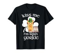 Kiss Me I'm Irish Yorkshire Terrier Dog St Patricks Day Camiseta