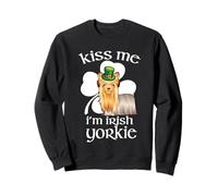 Kiss Me I'm Irish Yorkshire Terrier Dog St Patricks Day Sudadera