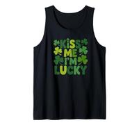 Kiss Me I'm Lucky Festive Shamrock Camiseta sin Mangas