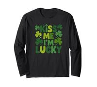 Kiss Me I'm Lucky Festive Shamrock Manga Larga