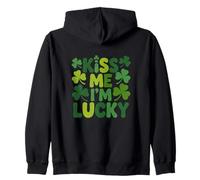 Kiss Me I'm Lucky Festive Shamrock Sudadera con Capucha