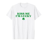 Kiss Me I'm Lucky Shirt Funny St Patricks Day Irish Camiseta