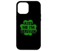 Kiss Me I'm Peruvian Funny Peru Día de San Patricio Shamrock Carcasa para iPhone 12 Pro MAX