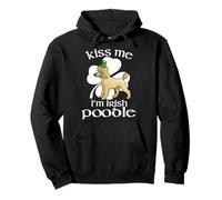 Kiss Me I'm Poodle Dog Shamrock St Patricks Day Sudadera con Capucha