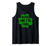 Kiss Me I'm Thai - Disfraz Divertido para el día de San Patricio de Tailandia Camiseta sin Mangas