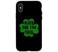 Kiss Me I'm Thai - Disfraz Divertido para el día de San Patricio de Tailandia Carcasa para iPhone X/XS