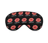 Kiss Me Lips Sleep Mask Night Cover Eye para mujeres y hombres BlockLight para avión, viaje, siesta, correa ajustable