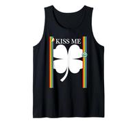 Kiss Me Lucky Four Leaf Clover Irlanda Fiesta del Día de San Patricio Camiseta sin Mangas