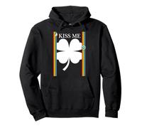 Kiss Me Lucky Four Leaf Clover Irlanda Fiesta del Día de San Patricio Sudadera con Capucha