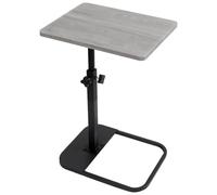 kiss me Mesa con bandeja de TV, mesa pequeña de altura ajustable en forma de C para sofá, cama, mesa de sala de estar, escritorio para laptop, sala de estar, dormitorio, balcón y patio (gris)