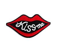 Kiss Me - Parches Termoadhesivos Bordados Aplique Para Ropa, Tamaño: 7 x 7 cm