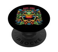 Kiss Me Rana Tropical En Primavera PopSockets PopGrip Adhesivo