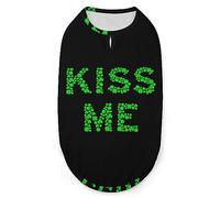 Kiss Me Shamrock Clover Pets Shirt Chaleco Lindo Perro Tank Top Suave Sin Mangas Camiseta para Cachorro Kitty Gatos 2XL