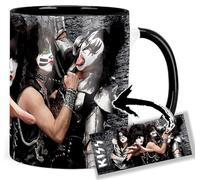 Kiss Monster Gene Simmons Paul Stanley Taza Ceramica Interior y Asa Negra