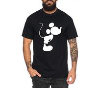 Kiss Mouse King Queen Partnerlook Camiseta de los Pares Dulce para Parejas como Regalos, Größe2:XL;Partner Shirts:Herren T-Shirt Schwarz