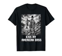 Kiss My American Bass Lincoln Fishing Humor Camiseta