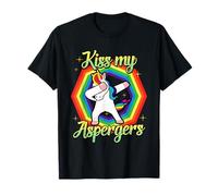 Kiss My Aspergers - Unicornio Autismo Espectro de concienciación Tea Camiseta