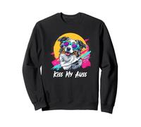 Kiss My Auss 80s 90s Blue Merle Australian Shepherd Lover Sudadera