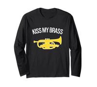 KISS MY BRASS - Banda de marcha, banda de latón, corneta divertida Manga Larga