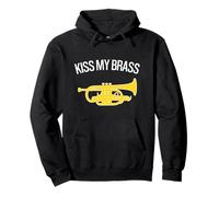 KISS MY BRASS - Banda de marcha, banda de latón, corneta divertida Sudadera con Capucha