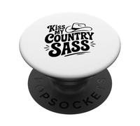 Kiss My Country SASS Southern Pride PopSockets PopGrip Adhesivo