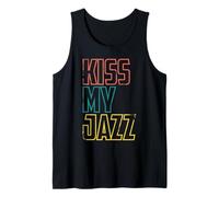 Kiss MY Jazz - Frase Graciosa de jazzista Camiseta sin Mangas
