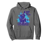 Kiss My Jazz - Ilustración de músico Sudadera con Capucha