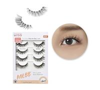 KISS My Lash But Better - Paquete múltiple de pestañas postizas Bare Affair, paquete de 4 pares, invisibles, ligeras, reutilizables, aptas para lentes de contacto, voluminosas, cómodas, 8 en total