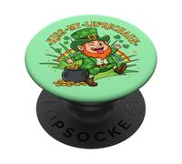 Kiss My Leprechaun Funny Día de San Patricio PopSockets PopGrip Adhesivo