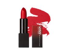 KISS NEW YORK Professional Rich Pigmented Lipstick Smooth&Creamy Satin Finish Long Lasting Infused with Shea Butter and Vitamin E (Ruby L