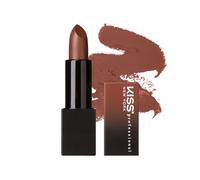 KISS NEW YORK Professional Rich Pigmented Lipstick Smooth&Creamy Satin Finish Long Lasting Infused with Shea Butter and Vitamin E (Latte