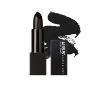 KISS NEW YORK Professional Rich Pigmented Lipstick Smooth&Creamy Satin Finish Long Lasting Infused with Shea Butter and Vitamin E (Noir)
