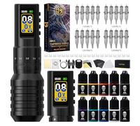 Kiss Of Dragon R350 - Pistola de tatuaje inalámbrica, carrera ajustable con bolígrafo de agarre de 42 mm, batería profesional de 1600 mAh
