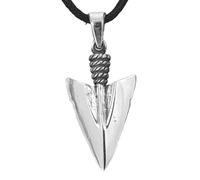 Kiss of Leather Colgante de punta de flecha de plata de ley 925 n.º 357, Plata de ley, No es una piedra preciosa