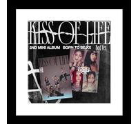 KISS of Life Born to be XX 2nd Mini álbum CD+revista+tarjeta fotográfica+pegatina+seguimiento sellado (versión mala)