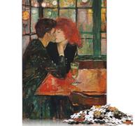 Kiss of Lovers Rompecabezas Imposible,desafío for Adults Entretenimiento Creativo 1000 Piezas Obra De Arte De Juego De para Adultos Y Niños A Partir De 12 Años 1000pcs (75x50cm)