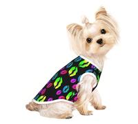 Kiss Pet Clothes, camiseta personalizada para mascotas con estampado de beso para perros y gatos pequeños, medianos y grandes