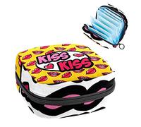 Kiss Red Mouth Lips - Bolsa de almacenamiento para servilletas sanitarias, Varios colores, 4.7x6.6x6.6 in/12x17x17 cm