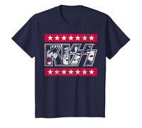 Kiss - Rock and Stars Camiseta, Niños, Azul Marino, 10 años