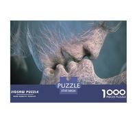 Kiss,Romantic Love Puzzle De Madera Impermeable DIY Puzzle De 1000 Piezas para Adultos Colorido Rompecabezas para Adultos Puzzle para Decoración del Hogar