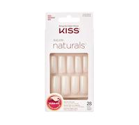 KISS Salon Natural Nail Go Red - Juego de 28 uñas postizas de aspecto | 28 uñas postizas para una manicura de aspecto natural, larga duración sin astillarse, fácil de aplicar