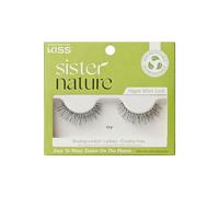 Kiss Sister Nature Pestañas postizas Veganas 'Ivy', 14 mm, incluye 1 par de pestañas, adecuadas para lentes de, fáciles de aplicar, pestañas postizas reutilizables, color negro