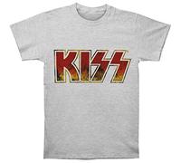 Kiss - T-Shirt # L Grey Unisex # Vintage Classic Logo